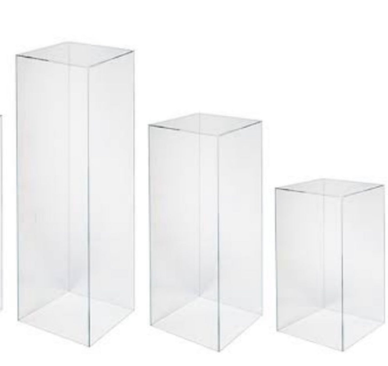 Clear plinths