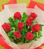 8 Red Roses Bunch