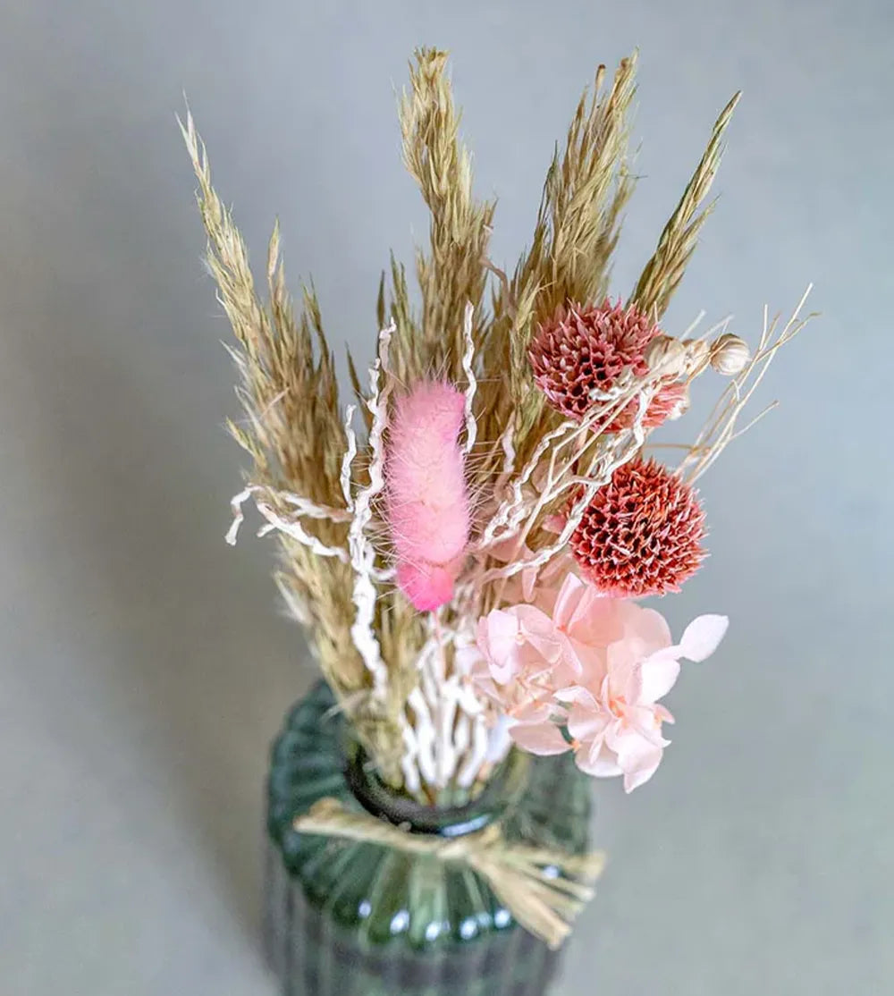 Wildflowers Natural Dried Flowers Bouquet in Glass Jar