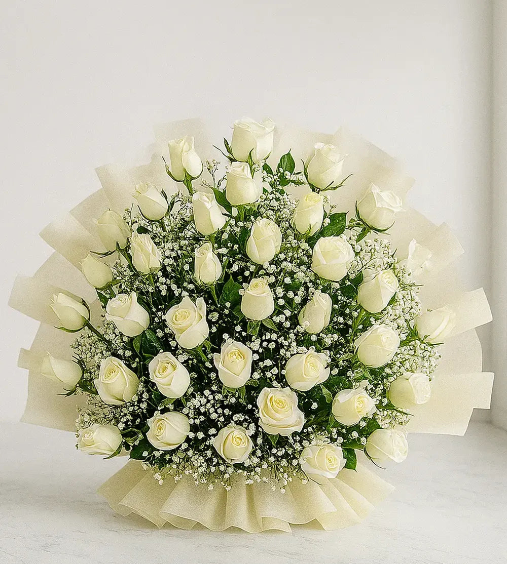 Lime Green Hydrangea & White Lily Bouquet (Copy)