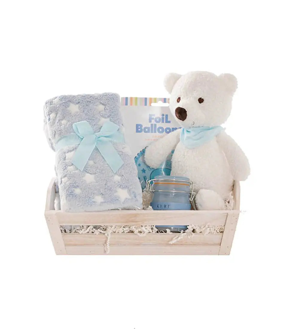 Teddy Bear Jamie Gift Baby Hamper – Soft Blue